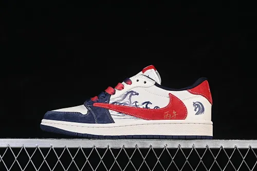 All categories Air Jordan Jordan series basketball shoes Air Jordan 1 Low High-end customized low-top sneakers Air Jordan 1 Low AJ1 Joe 1 Year of the Horse ink limited edition High-end customized low-top retro basketball shoes FC1688-251